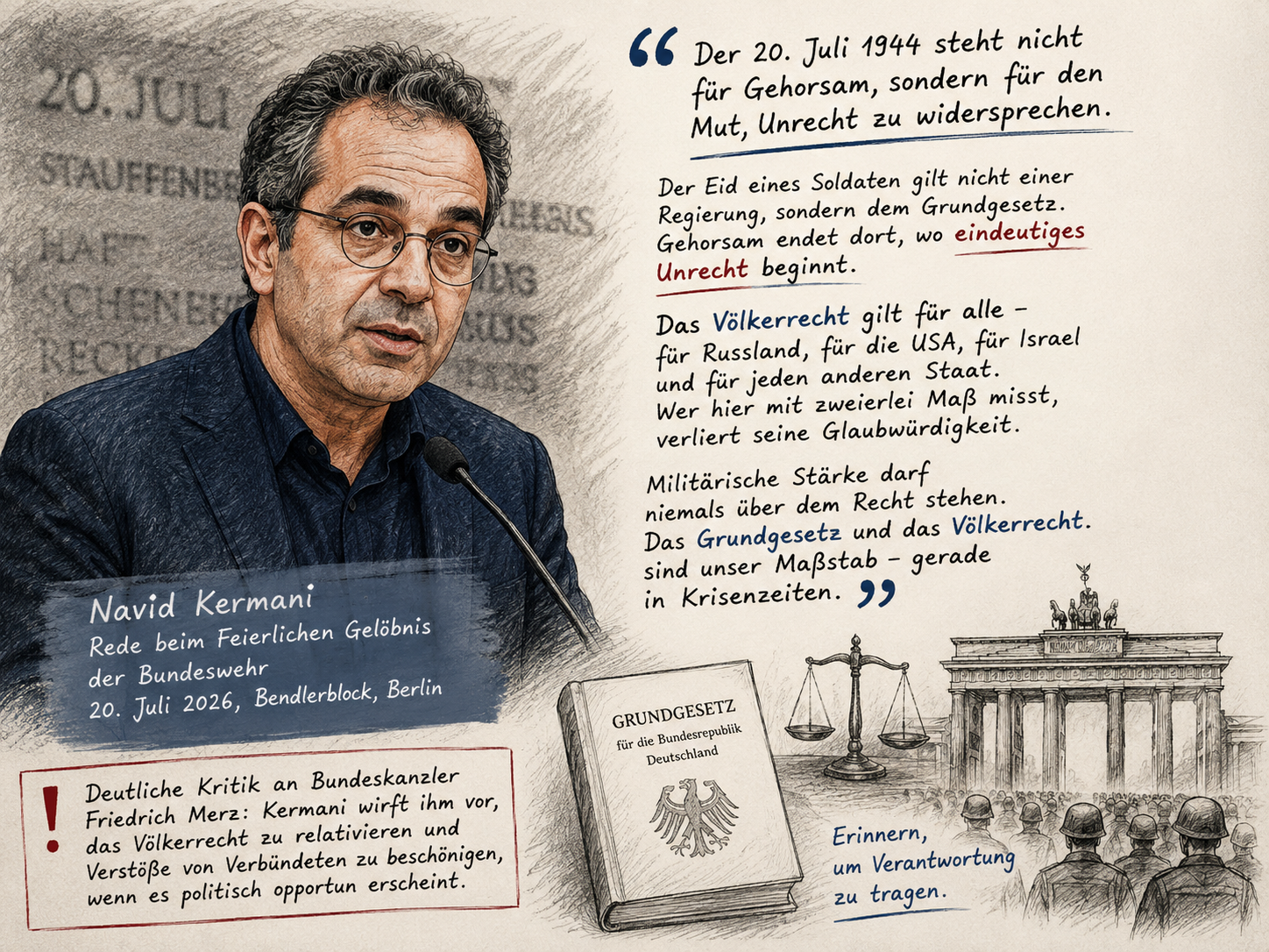 Navid Kermani, Rede beim feierlichen Gelöbnis der Bundeswehr